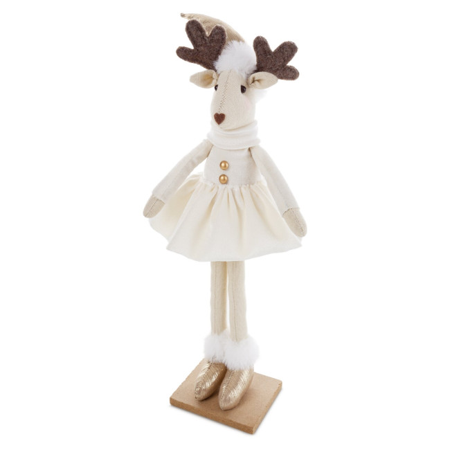 Vianočná dekorácia CHRISTMAS 229 krémová / šampanský (2ks)