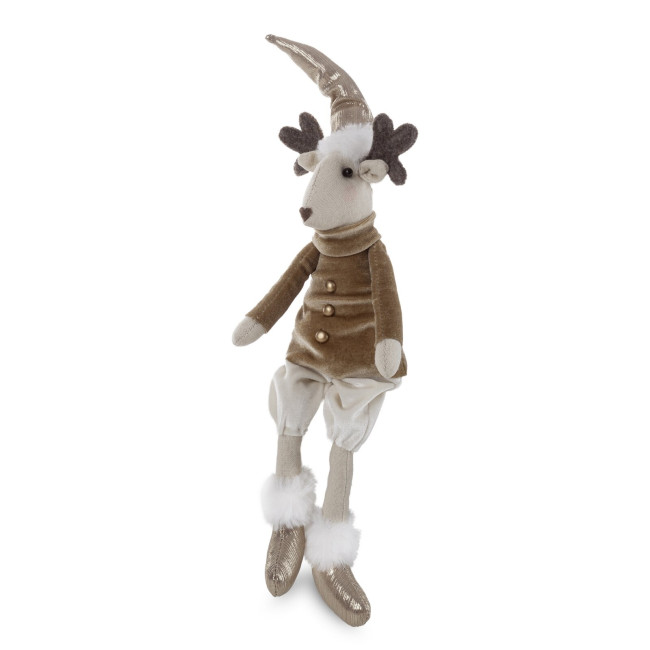 Vianočná dekorácia CHRISTMAS 230 krémová / šampanský (2ks)