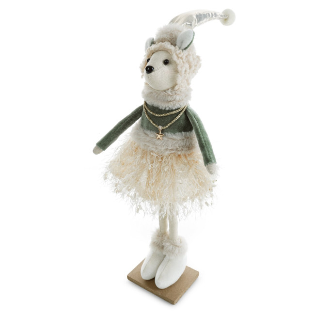 Vianočná dekorácia CHRISTMAS 246 krémová / mätová (2ks)