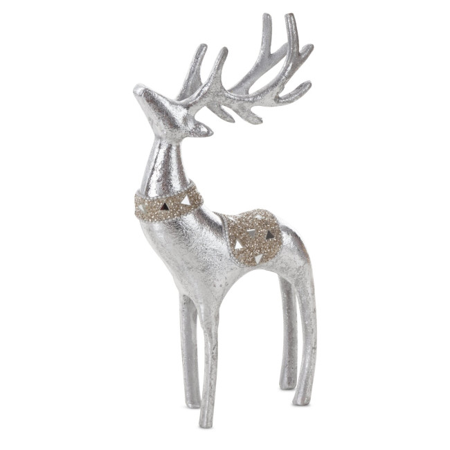 Vianočná dekorácia sob FIG 167 A strieborná