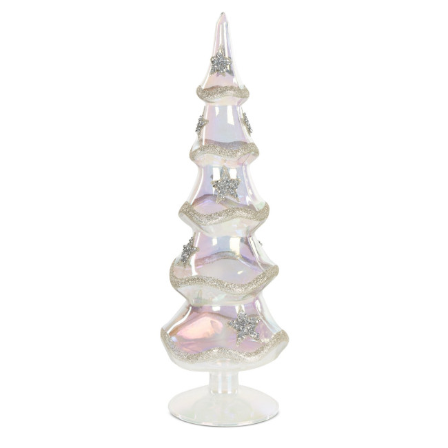 Vianočná dekorácia stromček FIG 161 A priesvitná / strieborná