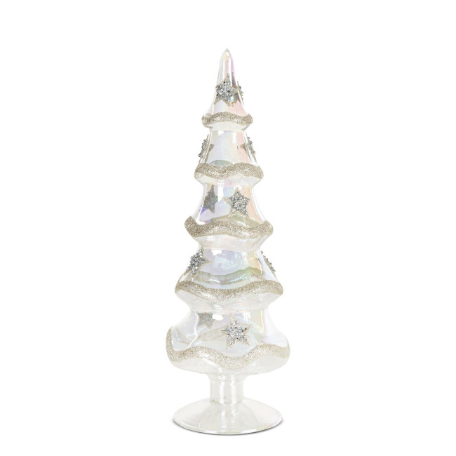 Vianočná dekorácia stromček FIG 161 B priesvitná / strieborná