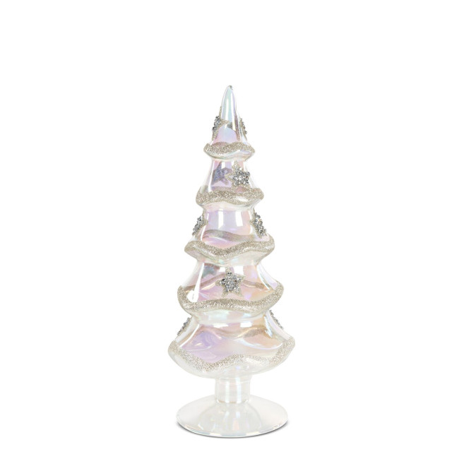 Vianočná dekorácia stromček FIG 161 C priesvitná / strieborná