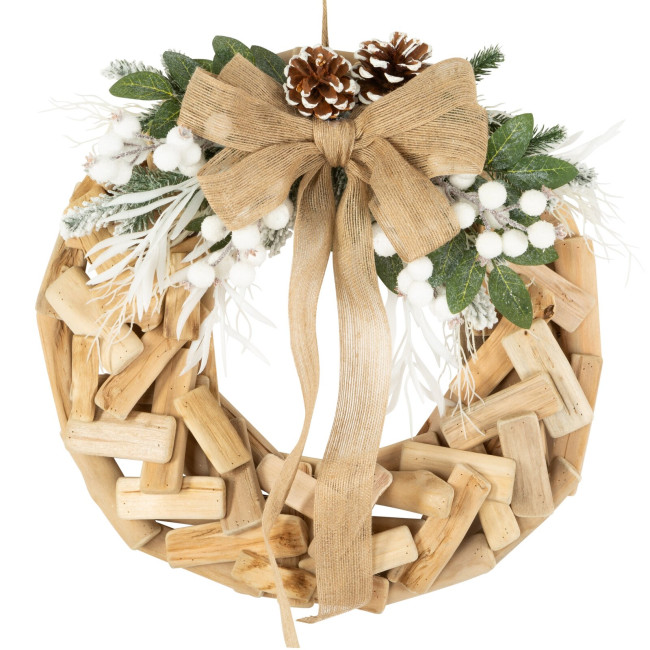 Vianočný veniec 01 zelený / béžový