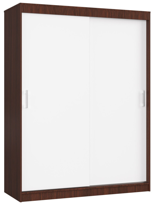 Šatníková skriňa s posuvnými dverami 150 cm CLP mono wenge / biela