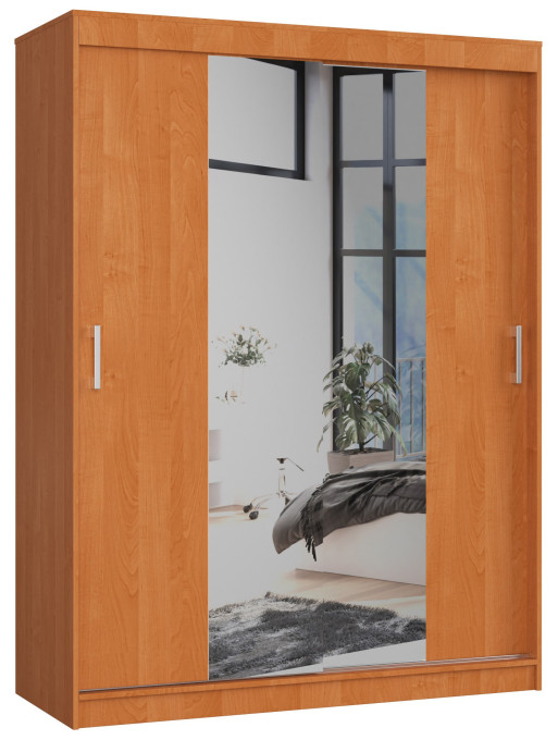 Šatníková skriňa s posuvnými dverami 150 cm CLP olcha