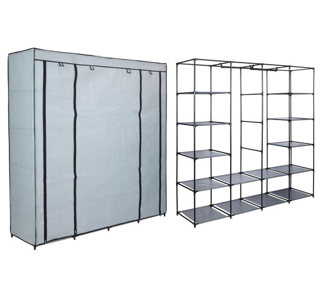 Šatníková skriňa OLENA sivá