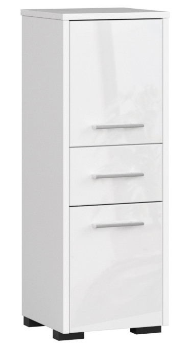 Kúpeľňová skrinka FIN 30 2D 1SZ 85 cm biela, lesk