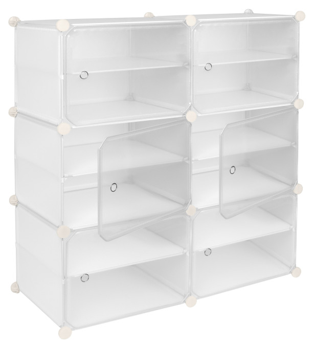 Úložné boxy na topánky PETRA biele