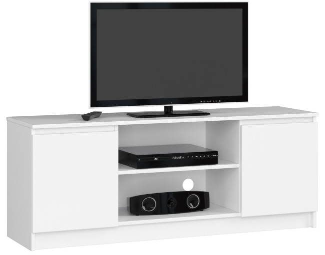 Stolík pod TV RTV 140 2D 1P biely