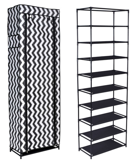 Šatníková skriňa LEA biela / čierna