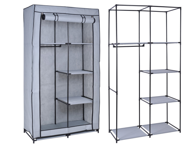 Šatníková skriňa MIRA sivá