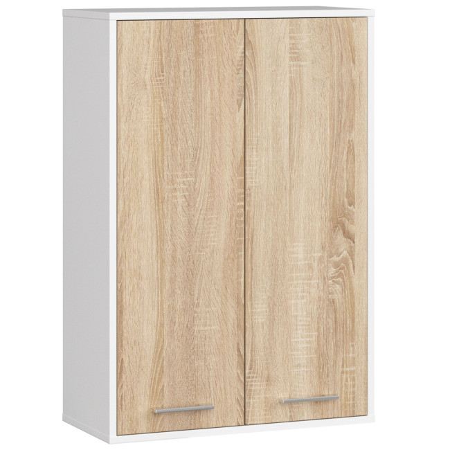 Kúpeľňová skrinka FIN H934 W64 2D biela / dub sonoma