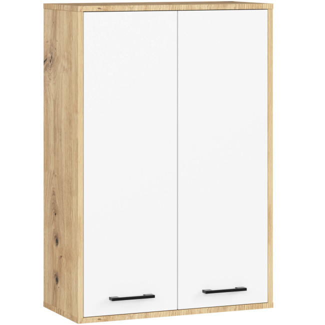 Kúpeľňová skrinka FIN H934 W64 2D dub artisan / biela