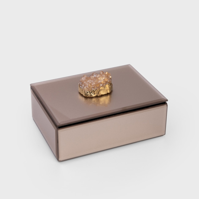 Šperkovnica PIERRE ružová s kameňom 705236