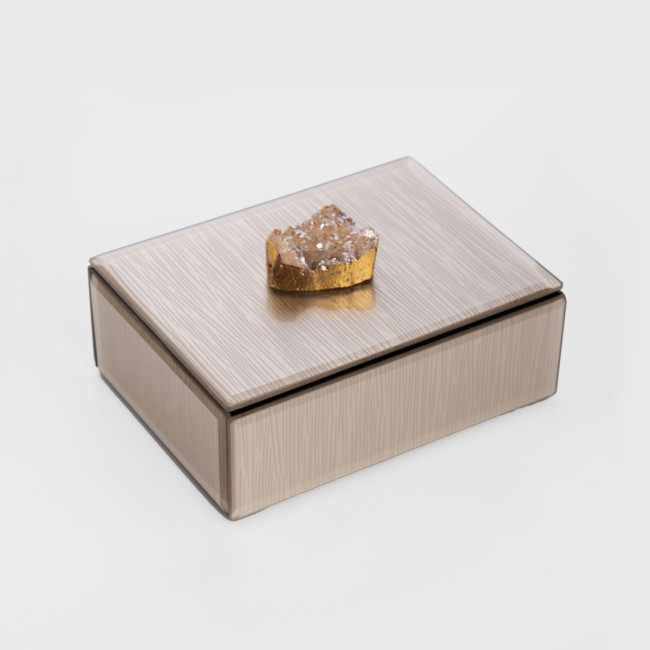 Šperkovnica PIERRE zlatá s kameňom 705243