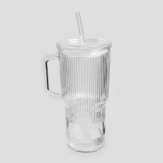Levně Sklenice BERE s brčkem 744372 1000 ml