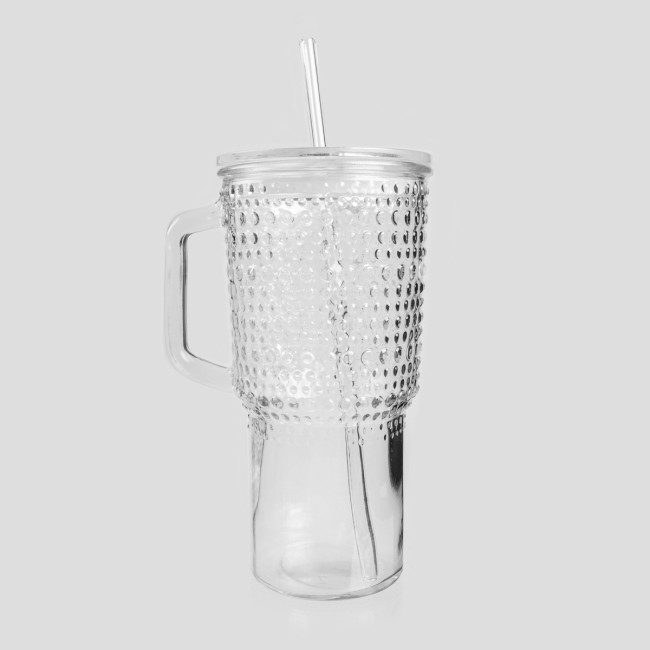 Levně Sklenice BERE s brčkem 744389 1000 ml