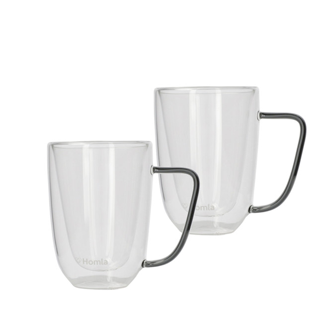 Sada dvoch hrnčekov CEMBRA s dvojitým dnom, sivé ALL 992487 250 ml (2 ks)