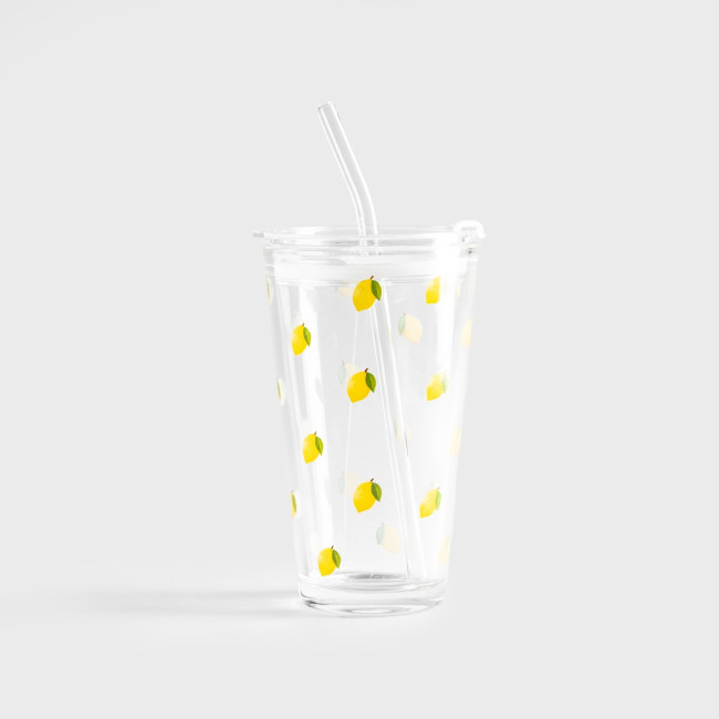 Levně Sklenice EMBO SUMMER s brčkem 745904 400 ml