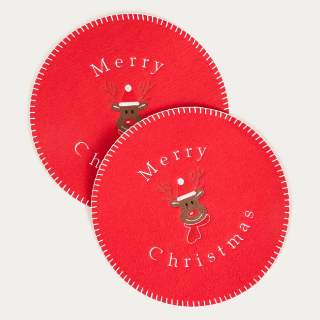 Sada podložiek pod taniere MERRICK červená 760204 (2 ks)