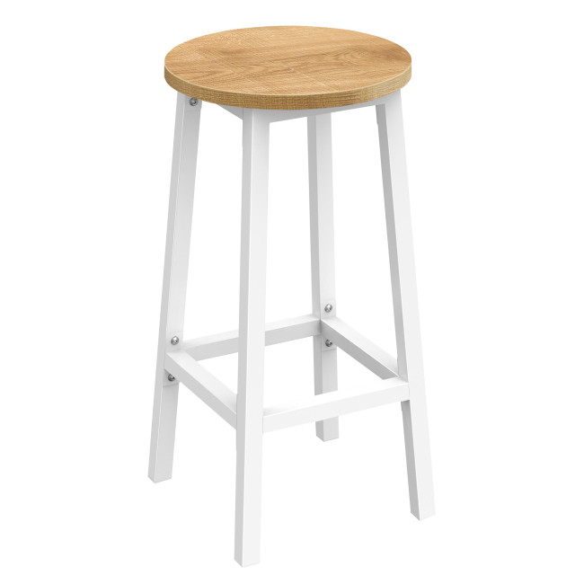 Barová stolička dub / biele nohy