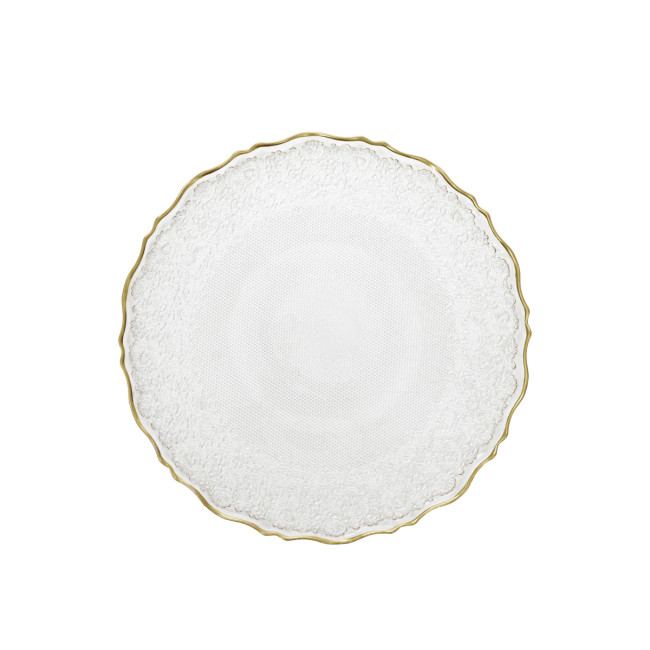 Dezertný tanier LISALA so zlatým okrajom 862057