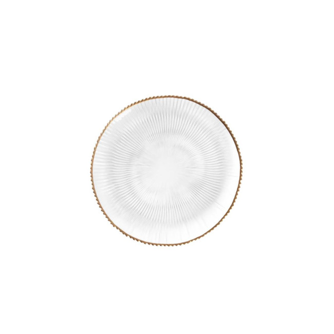 Dezertný tanier LYNN so zlatým okrajom 722493
