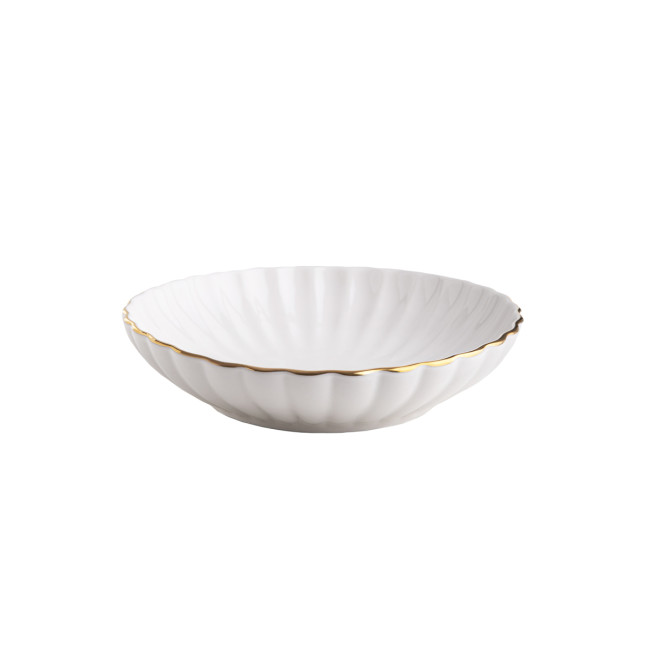 Hlboký tanier MELIDA so zlatým obvodom 710995