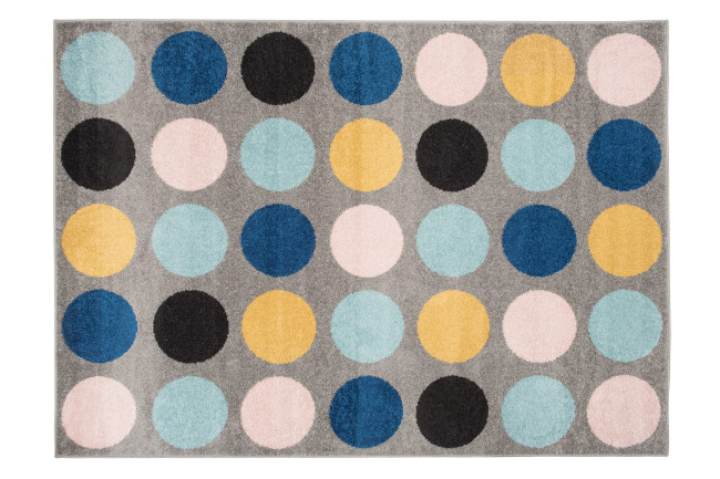 Koberec LAZUR C937C tmavo sivý / ružový