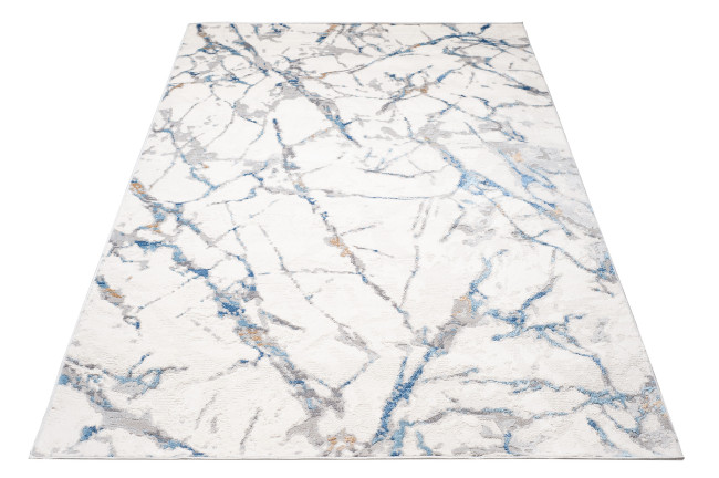 Koberec D681B VALLEY biely / tmavomodrý