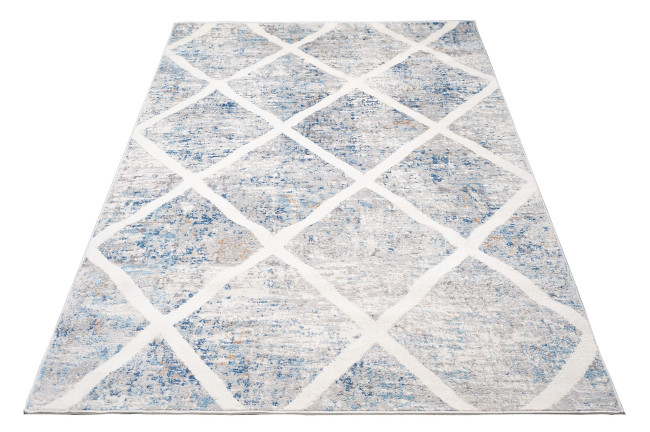 Koberec VALLEY G873E svetlosivý / tmavomodrý