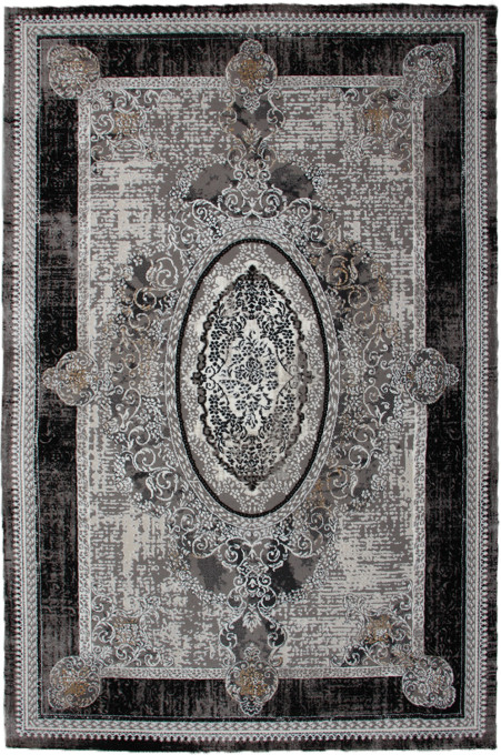 Koberec Tender 27145A VELVET čierny / svetlosivý