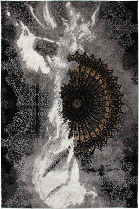 Koberec Tender 27237A čierny / svetlosivý VELVET