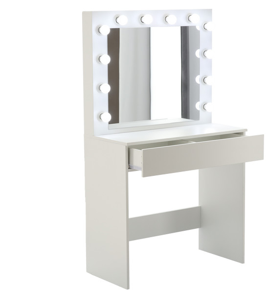 Levně Toaletní stolek PEARL se zrcadlem a LED osvětlením PHO9452