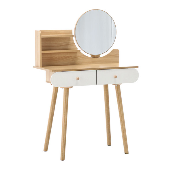 Levně Toaletní stolek NORDIC WOOD naturální / bílý PHO7865