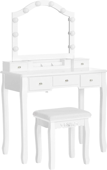 Toaletný stolík so zrkadlom a stolíkom RDT170W01