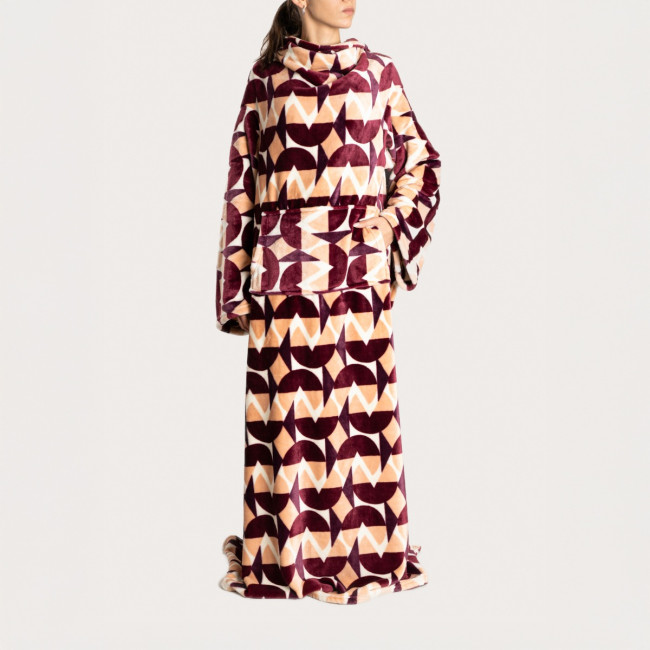 Deka CHERRY CHIC s rukávmi, béžová / bordová 241712