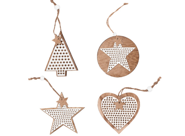 Vianočné ozdoby KL-21X17 MIX (4 ks)