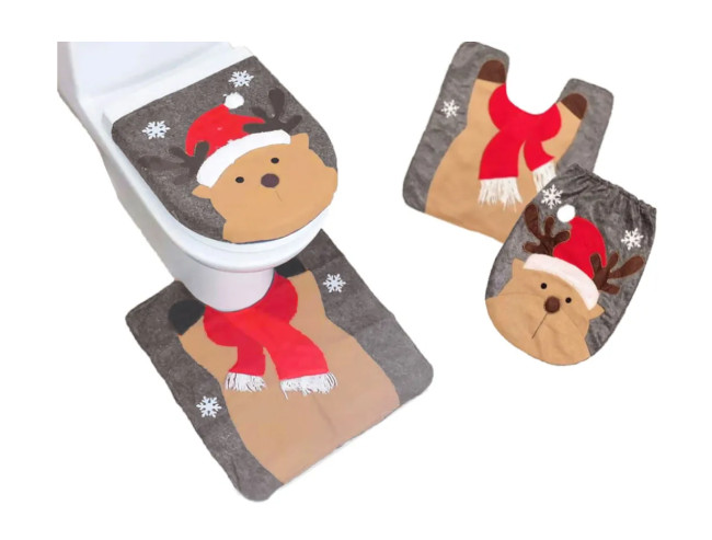 Vianočná sada na záchod KF387 - jeleň