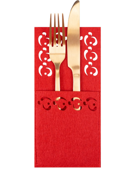 Vianočný obal na príbory KF357R červený