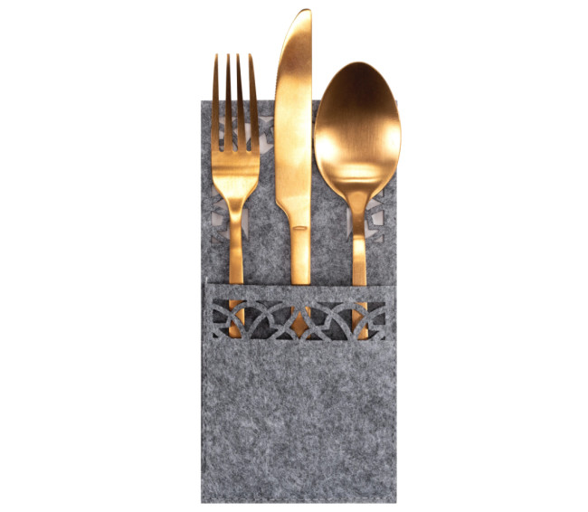 Vianočný obal na príbory KF357-4G sivý