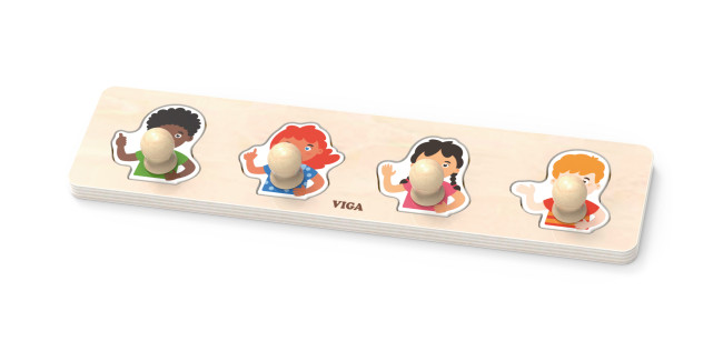 Prvé puzzle s rúčkami Viga 44536 farby pleti