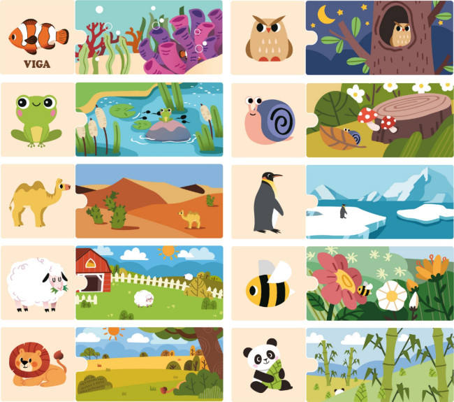 Drevené puzzle Viga 44675 môj domov