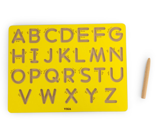 Drevená rysovacia doska Viga 44696 veľké písmená
