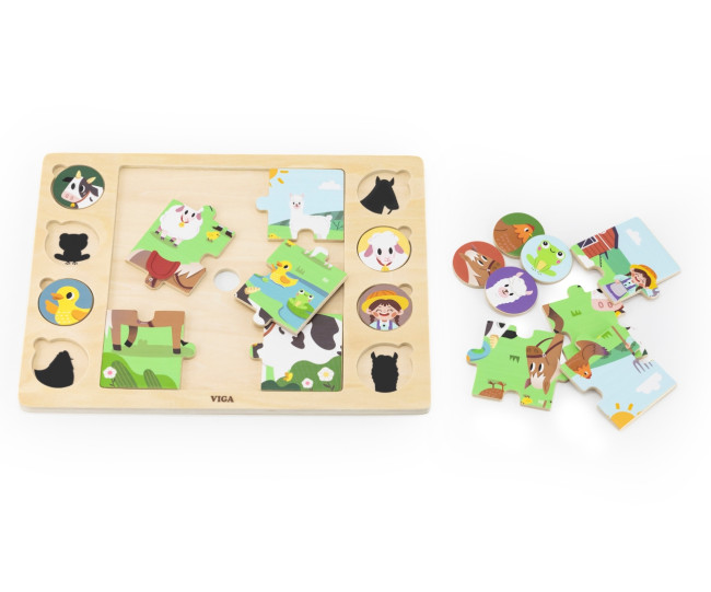 Puzzle na podložke Viga 44741 farma