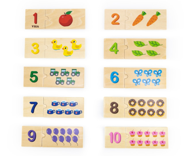 Sada puzzle Viga 44748 spájanie čísel