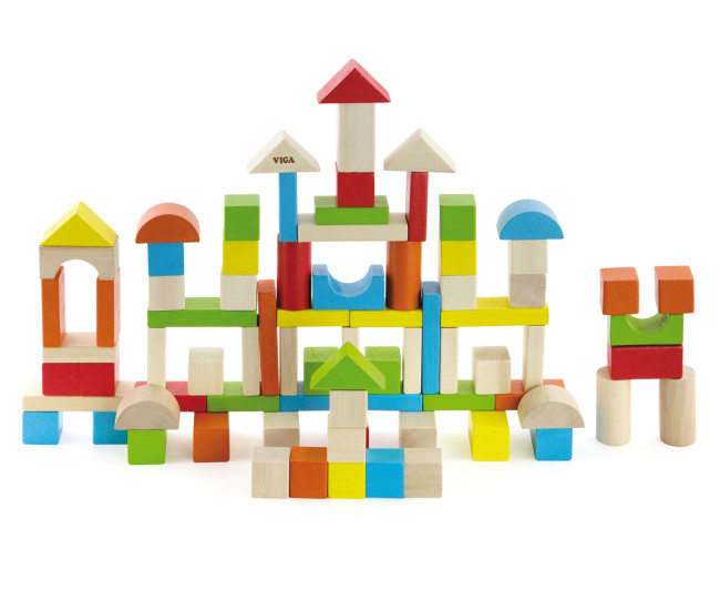 Drevené kocky Viga 50333 80 ks