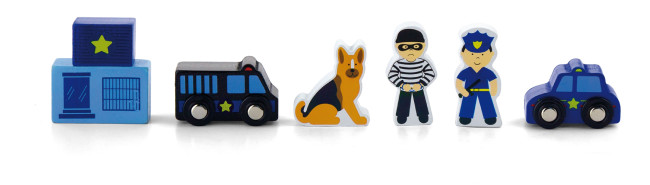 Drevené figúrky Viga 50814 polícia