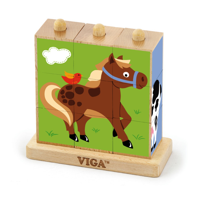 Puzzle kocky Viga 50833 farma